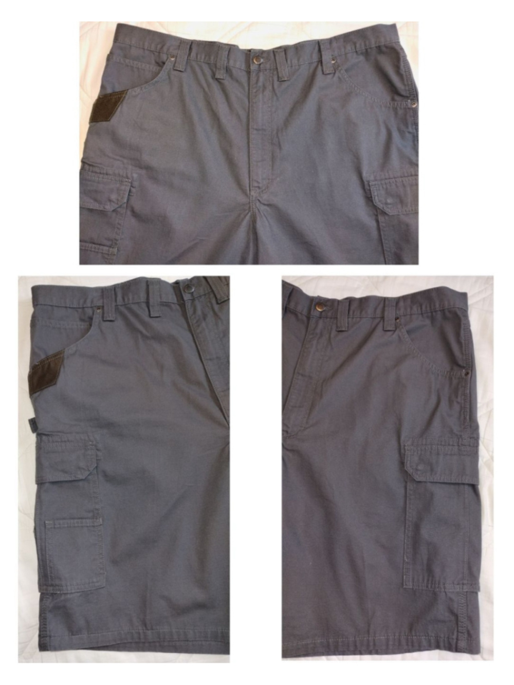 Gray Wrangler RIGGS Workwear Ripstop Ranger Cargo Shorts (Waist 44) - Picture 2 of 4
